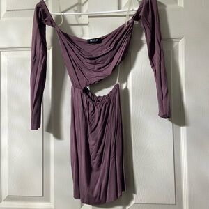 MEB Purple Cutout Dress
